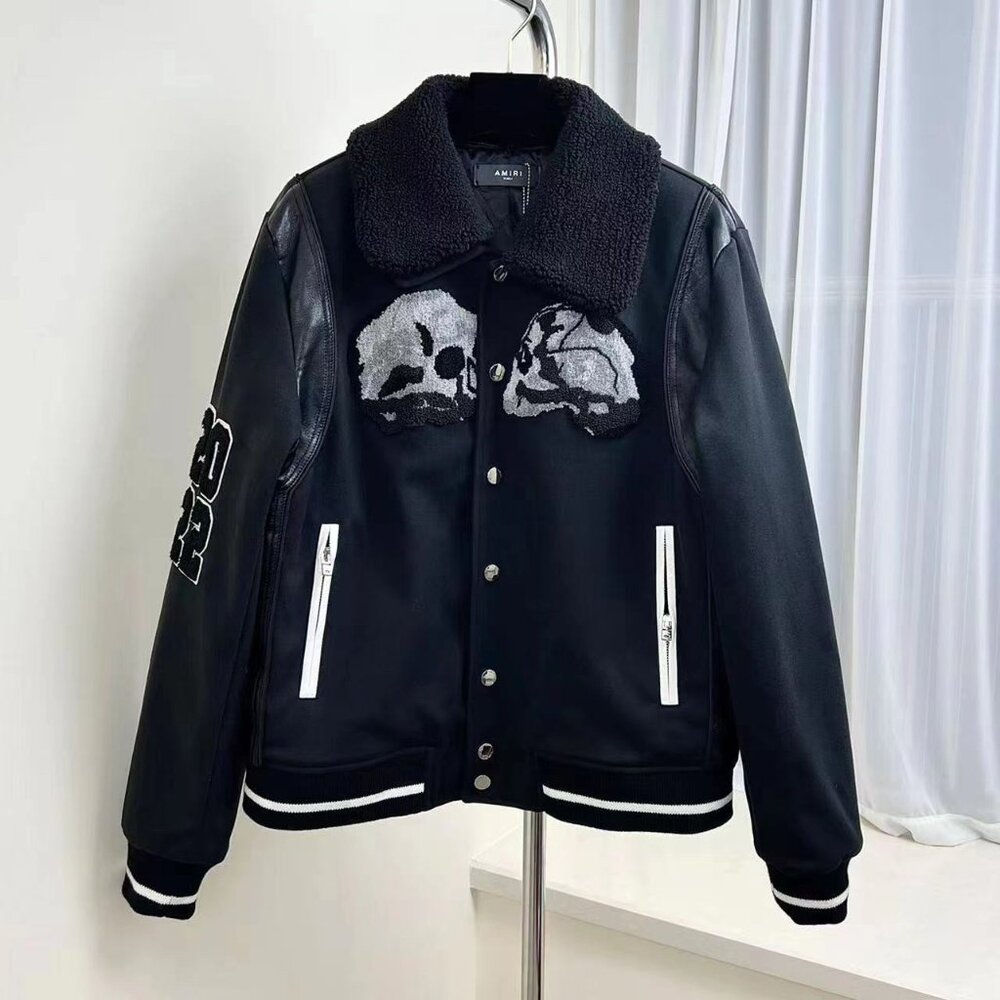 Amiri Skull Embroidered Jacket And Padded Baseball Jacket